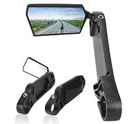 Espejo retrovisor de bicicleta plegable, pequeño espejo retrovisor de bicicleta ajustable de 360°, mini HD resistente a los golpes para extremos de manillar de 17,4 a 22 mm, ATV, bicicleta eléctrica,