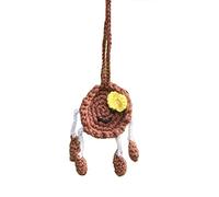 Espejo retrovisor de lana de dibujos animados para colgar adornos para mujeres y niñas, decoración interior de coche, colgante para llaves de mochila, decoración, accesorios de diseño de interiores