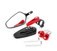 Espejo Retrovisor de Manillar para Motocicleta, Espejo Lateral 360° Giratorio, Compatibilidad Universal para Cruisers, Choppers, Bobbers, Motos Antiguas, Espejo Cromado con Soporte Resistente