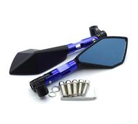 Espejo Retrovisor De Motocicleta Aleación Aluminio 8mm Y 10mm Para G650 G650X G650GS R NineT K1200R HP2 Enduro R1150GS(Blu)