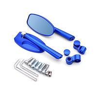 Espejo Retrovisor De Motocicleta CNC Espejo Retrovisor De Aluminio Espejo Retrovisor Azul Espejo Lateral Antideslumbrante Para Yamaha SEROW 225250 TTR125 TTR250 TTR600(Azul)