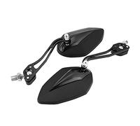 Espejo retrovisor de motocicleta con brazo de aleación de aluminio, espejos laterales de visión trasera ultra clara y universal para la mayoría de la motocicleta, carcasa de acabado de pintura para un