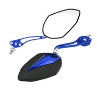 Espejo retrovisor de motocicleta con brazo de aleación de aluminio, espejos laterales de visión trasera ultra clara y universal para la mayoría de la motocicleta, carcasa de acabado de pintura para un