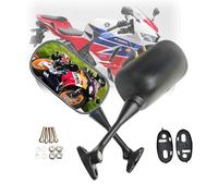 Espejo retrovisor de motocicleta de carreras, espejo retrovisor giratorio de 360 grados para GT125R/250R/650R/650S CBR600RR/600 F4 F4I/1000RR /250R Ninja 250R