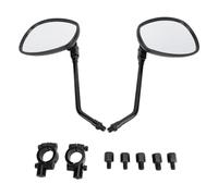 Espejo retrovisor de motocicleta Espejo lateral de manillar ajustable de 360 grados con tornillo roscado M8 M10 para ciclo ATV Scooter Carcasa de ABS duradera Espejo de vidrio