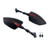 Espejo retrovisor de motocicleta Espejo Retrovisor Ajustable Motocicleta Espejos Retrovisores Izquierdo Y Derecho Para PIAGGIO MP3 125 250 300 400 500(Red 2)