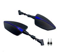 Espejo retrovisor de motocicleta Espejo Retrovisor Ajustable Motocicleta Espejos Retrovisores Izquierdo Y Derecho Para PIAGGIO MP3 125 250 300 400 500(Blue 1)