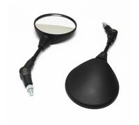 Espejo Retrovisor De Motocicleta Espejo Retrovisor para Motocicleta De 10 Mm, De Aluminio Negro, Universal, con Rotación Ajustable De 360 Grados, Anticaída Y Plegable Espejos para Motocicleta