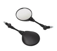 Espejo Retrovisor De Motocicleta Espejo Retrovisor Universal para Motocicleta, Redondo, Plegable Y Anticaída, Color Negro, De 10 Mm Espejos para Motocicleta
