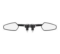 Espejo retrovisor de motocicleta espejos laterales reflectantes de alto grado ajuste universal para la mayoría de motocicletas 22 mm negro 2 piezas