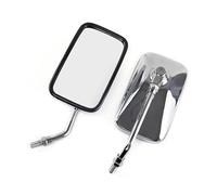 Espejo Retrovisor De Motocicleta Espejos Retrovisores Rectangulares Para Motocicleta, Scooter, Bicicleta Eléctrica, Universales, Cromados, De 10 Mm