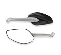 Espejo Retrovisor de Motocicleta para Ducati Monster 1200 R 2016-2019,Espejo Retrovisor Giratorio Plegable Espejo Punto,B-Silver