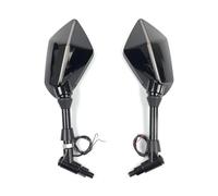 Espejo retrovisor de motocicleta Retrovisores Moto Compatible Con La Luz De Espejos Retrovisores Laterales Traseros De Motocicleta Universal Compatible Con Suzuki(10mm Black)