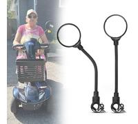 Espejo retrovisor de scooter eléctrico - espejo retrovisor de ángulo amplio giratorio de 360 °, adecuado para scooter móvil de edad avanzada y asistencia para sillas de ruedas, 2pcs