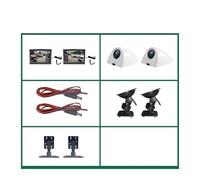 Espejo retrovisor electrónico de 5 Pulgadas, 2 Canales, 1080P, Pantalla DVR IPS, grabación en Bucle, visión Nocturna, cámara de visión Lateral, monitoreo for Coche(128G)