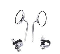 Espejo Retrovisor Espejo Retrovisor Redondo Universal Retro Vintage Motocicleta Acero Inoxidable Clásico 22Mm-25Mm Montaje Manillar 7/8" Moto Espejos(Chrome)