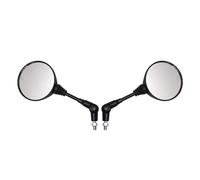 Espejo Retrovisor Espejo Retrovisor Universal Negro Motocicleta De 10Mm Plegable Redondo con Protección Anticaída Espejos Laterales