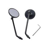 Espejo Retrovisor, Espejos Retrovisores De Motocicleta Cromados Negros ABS 8 10MM Compatibles Con, Piaggio Zip Mp3 Vespa Sprint S 150 PX 125(Black)