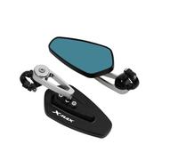 Espejo retrovisor Espejos Retrovisores Para Motocicleta, Empuñaduras De Barra De 22mm Y 7/8 ", Espejos Laterales Retrovisores Para YAMAHA XMAX250 XMAX 300 X-MAX 250 125 400 Espejo del manillar(Plata,A