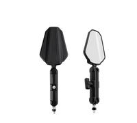 Espejo Retrovisor Espejos Retrovisores Universales Motocicleta Plegables con Ángulo Ajustable Manillar Ideales Motos Aventura Todoterreno Quads Retrovisor Lateral
