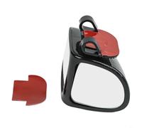 Espejo retrovisor exterior adicional para ángulo muerto, ajustable 360°, ABS negro, montaje en espejo del vehículo para ampliar el campo de visión al retroceder y cambiar de carril (izquierda)