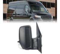 Espejo Retrovisor Exterior Derecho para Puerta Delantera Brazo Corto Color Negro para Mercedes Sprinter VW Crafter Plegable Manualmente con Luz De Giro 2 Pines Reino Unido