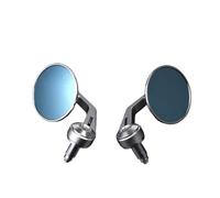 Espejo Retrovisor For Manillar De Motocicleta, Espejos Retrovisores Con Agarre Deslizante De Equilibrio, Espejo Lateral CNC Plateado De 22mm, Antirreflectante Universal