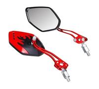 Espejo Retrovisor For Motocicleta De 8 Mm Y 10, Compatible Con Honda, Suzuki Yamaha, For Modificación Scooters Eléctricos Espejos Moto(Red)