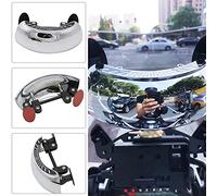 Espejo retrovisor gran angular de extensión para parabrisas de motocicleta apto para Cruiser Sport Bike y Scooter - Espejo de seguridad panorámico de alta definición de 180