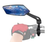 Espejo retrovisor izquierdo para bicicleta eléctrica con gran superficie de espejo, espejo retrovisor plegable y giratorio 360°, accesorio para bicicleta eléctrica
