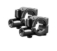 Espejo Retrovisor Lateral 2 Piezas De Soporte para Manillar Motocicleta con Rosca 10 Mm Y 8 Mm Abrazadera Montaje Espejo Negro Soporte De Visión Trasera Adaptador Retención Espejos Laterales(10MM)