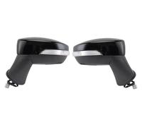 espejo retrovisor lateral coche Para ECOSPORT 2011-2017 Lente ESC Unidad Ala Puerta Negra Brillante Conjunto Espejo Retrovisor Lateral 5 Cables(1 pair)