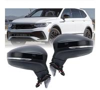 Espejo Retrovisor Lateral De 8 Pines Negro Doble Conector Con Detector De Punto Ciego Para VW Para Tiguan 2018-2023 Espejo Retrovisor Exterior Completo(1 pair)