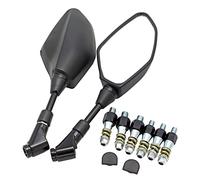 Espejo Retrovisor Lateral De Motocicleta 360 Grados Ajustable ABS Plástico Universal Negro Espejos Retrovisores 10MM 8MM Para K1200R Resident Evil K1200R Sport 2004-2009