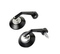 Espejo Retrovisor Lateral Espejo Retrovisor Redondo Universal para Motocicleta 7/8" (22 Mm) Estilo Retro(Silver Blue Glass)