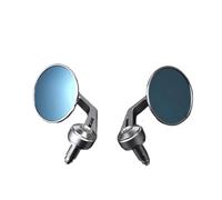 Espejo Retrovisor Lateral Espejo Retrovisor Universal CNC Plateado Antirreflectante De 22 Mm para Manillar Motocicleta con Control Deslizante Equilibrio Y Agarre Lateral Espejos Laterales