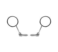 Espejo Retrovisor Lateral Espejos Retrovisores Universales Redondos De Metal Plateado De 7/8" para Motocicleta