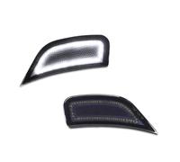 Espejo Retrovisor Lateral Intermitentes Luz Para Chevy Para Suburban Para Tahoe 2021-2023 Luces Posición Laterales Paso Rueda Delantero Automóvil Indicadoras Estacionamiento(Smoked Lens White)
