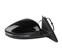 Espejo Retrovisor Lateral Izquierdo Y Derecho Con Calefacción Plegable E Intermitente 6 Cables Para VW Para Jetta MK7 2019-2020 Versión Europea Espejo Retrovisor Exterior Completo(Right Black)