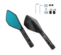 Espejo Retrovisor Lateral Motocicl Para Kawasaki Para Z650 Para Z750 Para Z800 Para Z1000 Para Z900 Espejos Retrovisores Laterales De Aluminio Para Motocicleta 8MM 10MM Retrovisor Moto (Color : Negro