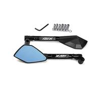Espejo Retrovisor Lateral Motocicleta Para XADV 750 2017-2021 CNC Espejos Retrovisores De Aluminio Para Motocicleta Espejo Retrovisor Azul Antideslumbrante Accesorios Para Motocicleta(Black)