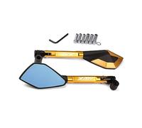 Espejo Retrovisor Lateral Motocicleta Para XADV 750 2017-2021 CNC Espejos Retrovisores De Aluminio Para Motocicleta Espejo Retrovisor Azul Antideslumbrante Accesorios Para Motocicleta(Oro)