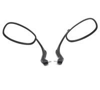 Espejo Retrovisor Lateral Ovalado Con Extremo De Manillar Retro Cromado Para Motocicleta E9 Mark Para Aprilia Para Mondial HPS 125 300 Espejos Moto(Black)