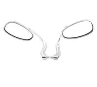 Espejo Retrovisor Lateral Ovalado Con Extremo De Manillar Retro Cromado Para Motocicleta E9 Mark Para Aprilia Para Mondial HPS 125 300 Espejos Moto(Chrome)