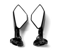 Espejo Retrovisor Lateral Universal De Aluminio Para Motocicletas Para Z1000, 750, ER-6F, 6N, VN, Para Versys Y KLX Para Cristal Azul(Black)