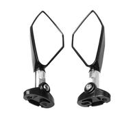 Espejo Retrovisor Lateral Universal De Aluminio Para Motocicletas Para Z1000, 750, ER-6F, 6N, VN, Para Versys Y KLX Para Cristal Azul(Plata)