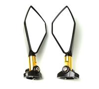 Espejo Retrovisor Lateral Universal De Aluminio Para Motocicletas Para Z1000, 750, ER-6F, 6N, VN, Para Versys Y KLX Para Cristal Azul(Oro)