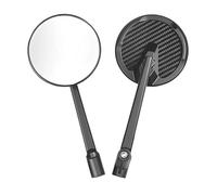 Espejo Retrovisor Lateral Universal Largefield Vision Fibra De Carbono Motocicleta Espejo Retrovisor Patrón Convexo Vista Trasera Lateral Espejos Laterales(Clear Glass)