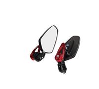 Espejo Retrovisor Lateral Universal Motocicleta Manillar Bicicleta Espejos Retrovisores Aluminio 7/8 "y 22mm Accesorios(Red)