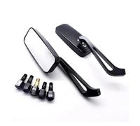 Espejo Retrovisor Moto Espejo Retrovisor Universal para Manillar De Motocicleta Cuadrado Cristal Azul Ahumado 8 Mm/10 Mm Espejo Motocicleta(Transparent Lens)